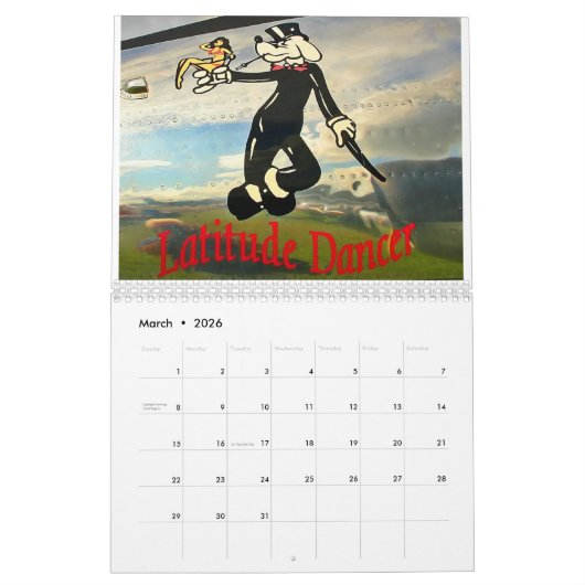 Calendrier d'art du nez d'aéronef (Mar 2026)