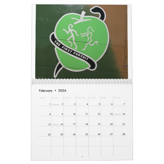 Calendrier d'art du nez d'aéronef (Feb 2026)