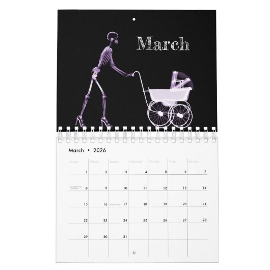 Calendrier d'art en rayons X 4 - violet (Mar 2026)