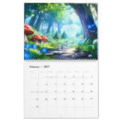 Calendrier d'art fantastique de la forêt de champi (Feb 2027)