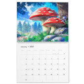 Calendrier d'art fantastique de la forêt de champi (Jan 2027)