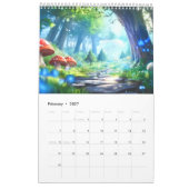 Calendrier d'art fantastique de la forêt de champi (Feb 2027)