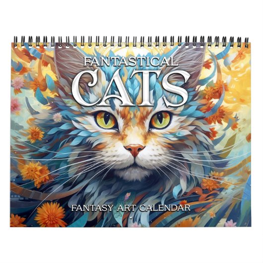 Calendrier d'art fantastique fantaisiste de chats (Protection)