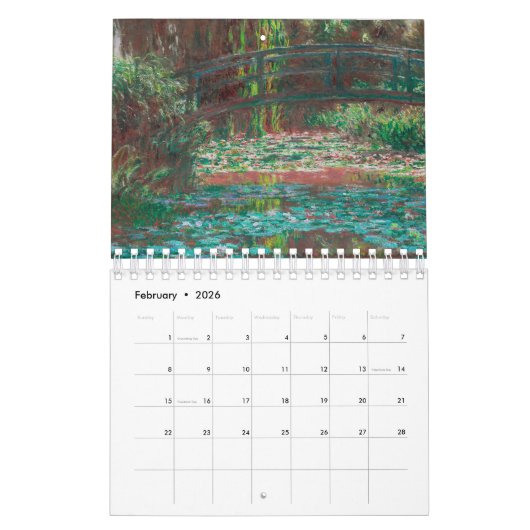 CALENDRIER D'ART FINE Claude Monet 2020 (Feb 2026)