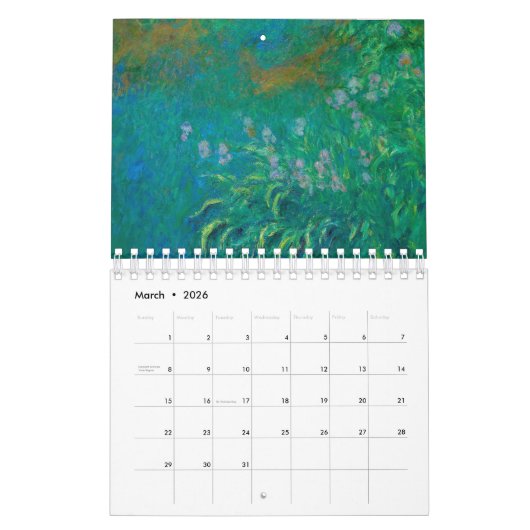 CALENDRIER D'ART FINE Claude Monet 2020 (Mar 2026)