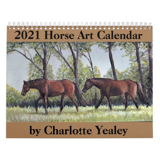 Calendrier d'art hippique 2021 par Charlotte Yeale (Protection)
