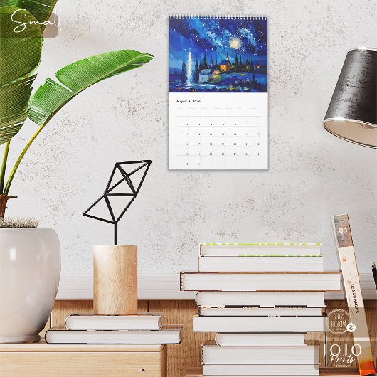 Calendrier d'art impasto coloré