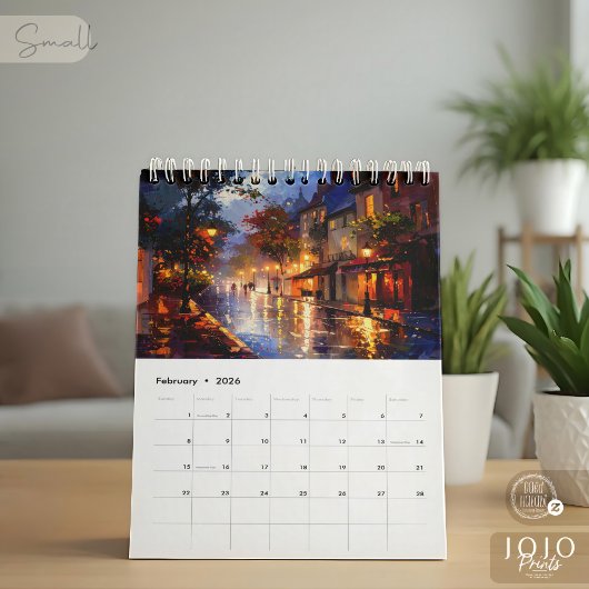 Calendrier d'art Impasto vibrant 2026