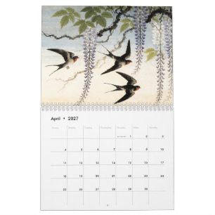 Calendrier d'art japonais inspiré de Maruyama Okyo