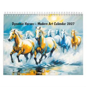 Calendrier d'art moderne - Chevaux Dynamiques