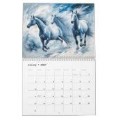 Calendrier d'art moderne - Chevaux Dynamiques (Jan 2027)