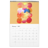 Calendrier d'art moderne d'aquarelle par Sacha (Feb 2027)