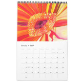 Calendrier d'art moderne d'aquarelle par Sacha (Jan 2027)