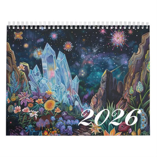 Calendrier d'art mystique céleste enchanté 2026 (Protection)