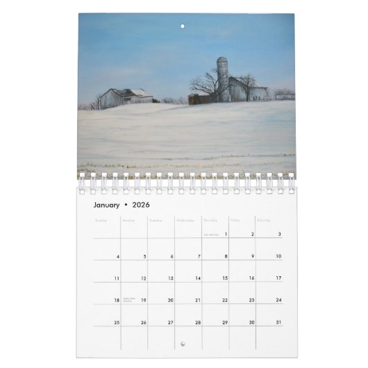 Calendrier d'art paysager 2022 par Charlotte Yeale (Jan 2026)