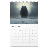 Calendrier d'art pour chats foncés (Feb 2027)