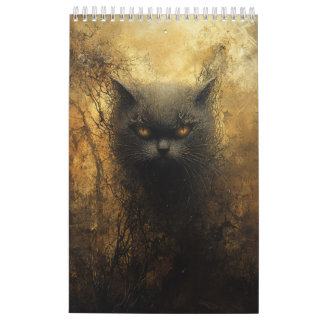Calendrier d'art pour chats foncés