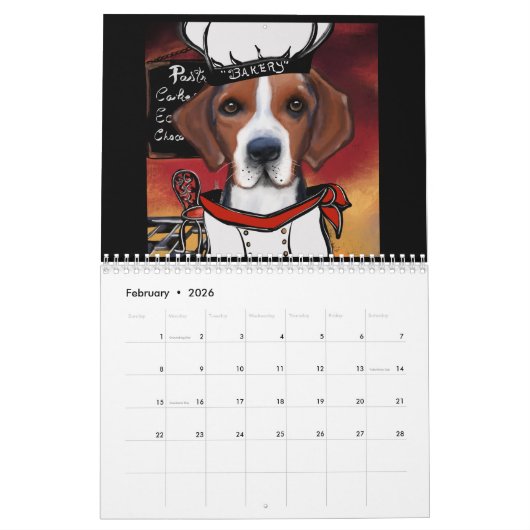 CALENDRIER D'ART POUR COMPOSANTS CHEF (Feb 2026)