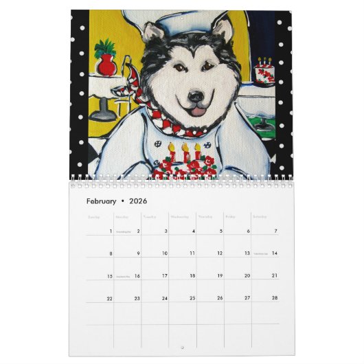 CALENDRIER D'ART POUR COMPOSANTS CHEF (Feb 2026)