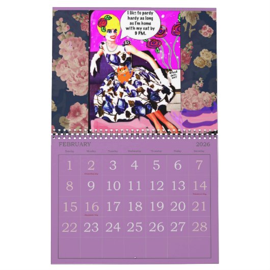 Calendrier d'art pour les filles incorrectes (Feb 2026)