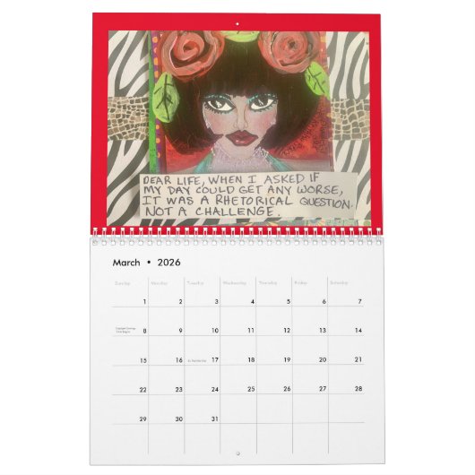 Calendrier d'art pour les filles incorrectes (Mar 2026)