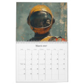 Calendrier d'art rétro spatial 2026 (Mar 2027)