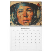 Calendrier d'art rétro spatial 2026 (Feb 2027)