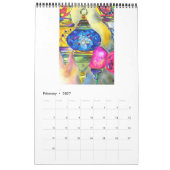 Calendrier d'art Watercolor moderne par Sacha Gros (Feb 2027)