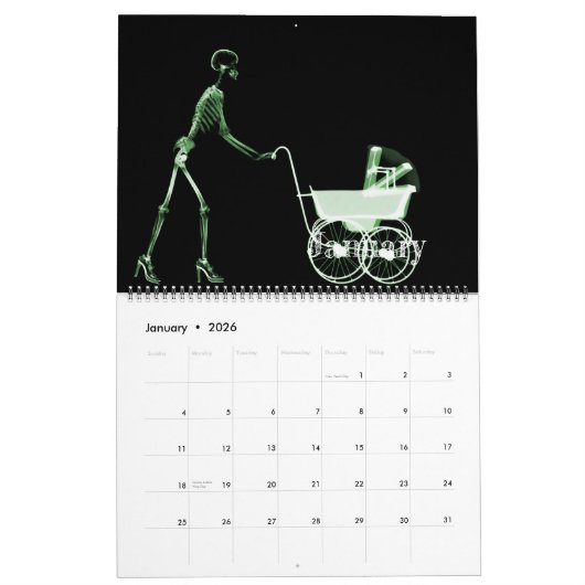 Calendrier d'art X-Ray 5 - Vert (Jan 2026)