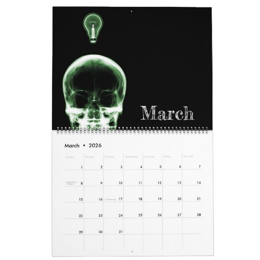 Calendrier d'art X-Ray 5 - Vert (Mar 2026)
