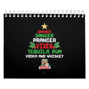 Calendrier Dasher Arbre Danseur Vixen Tequila Whiskey