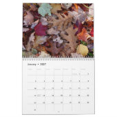 Calendrier d'automne des Feuilles tombés (Jan 2027)