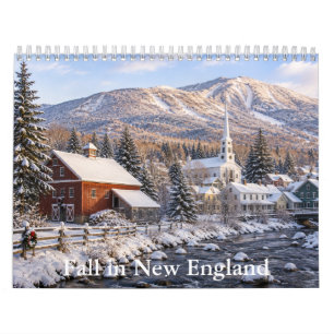 Calendrier d'automne en Nouvelle-Angleterre-USA