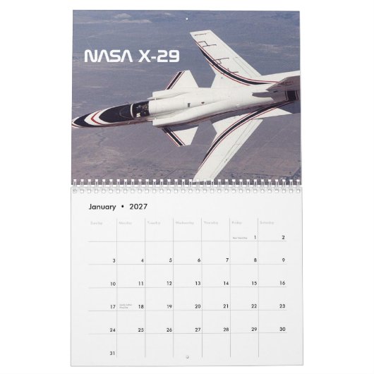 CALENDRIER D'AVION (Jan 2027)