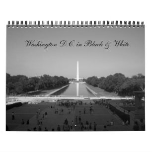Calendrier DC de Washington dans noir et le blanc