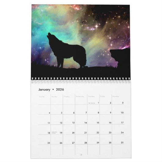 Calendrier de 12 mois (Jan 2026)