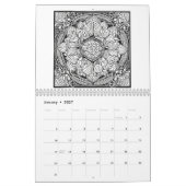 Calendrier de 12 mois de coloriage de roses papill (Jan 2027)