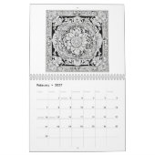 Calendrier de 12 mois de coloriage de roses papill (Feb 2027)