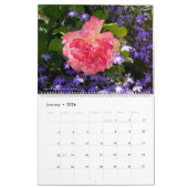 Calendrier de 12 mois de diverses fleurs (Jan 2026)