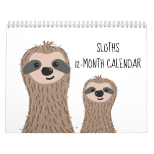 Calendrier de 12 mois de paresseux Photographies d