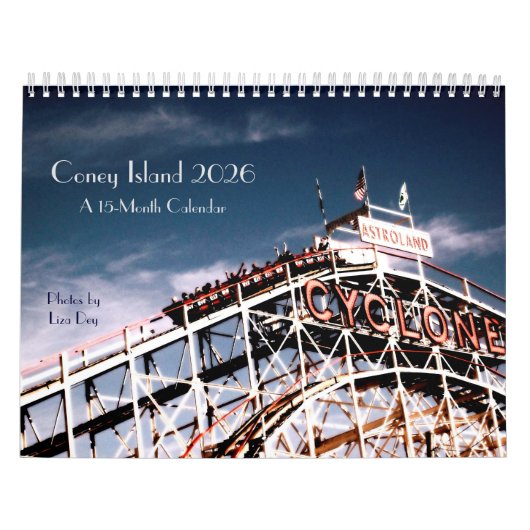 Calendrier de 15 mois 2026 de Coney Island (Protection)