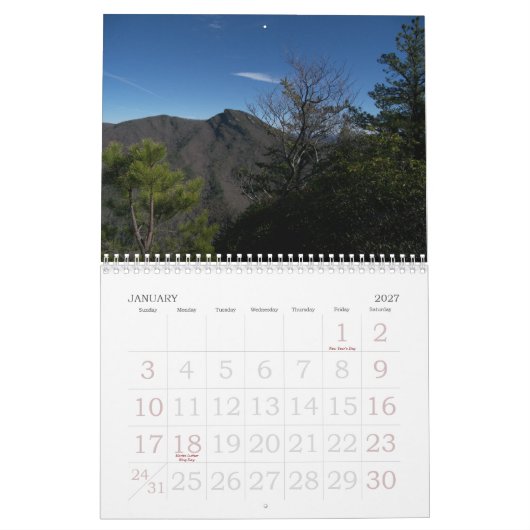 Calendrier de 2008 paysages (Jan 2027)