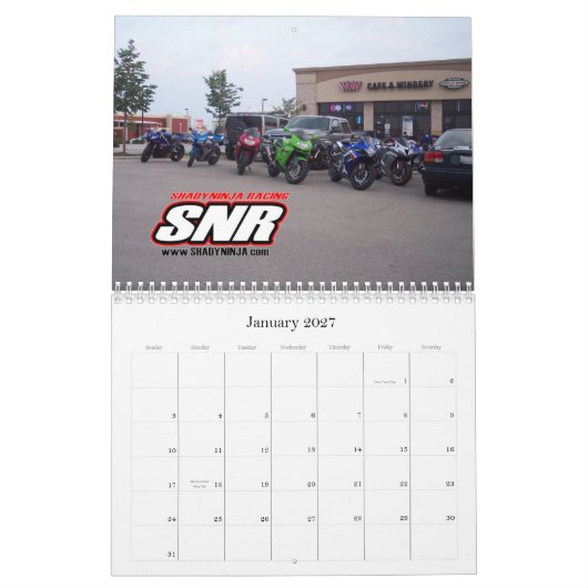 Calendrier de 2009 SNR (Jan 2027)