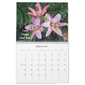Calendrier de 2012 fleurs (Mar 2027)