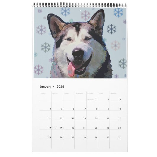 Calendrier de 2013 grand chiens (Jan 2026)