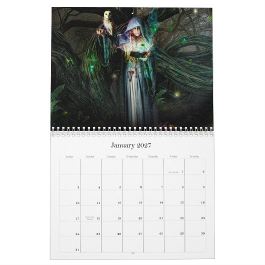 Calendrier de 2015 dames mystiques et de femmes de (Jan 2027)