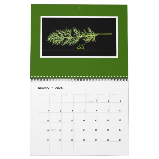 Calendrier de 2015 herbes (Jan 2026)