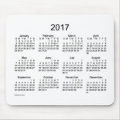 Calendrier de 2017 blancs par le tapis de souris (Devant)