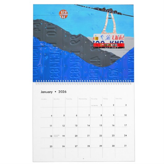 Calendrier de 2019 de conception de péage plaques (Jan 2026)