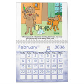 Calendrier de bande dessinée de chien (Feb 2026)